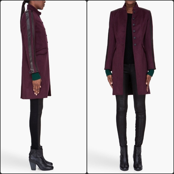 Rag & Bone Maharaja Wool and Leather Coat S - Picture 4 of 9